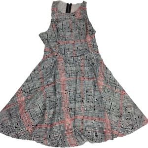 Lush Geometric pattern Skater dress